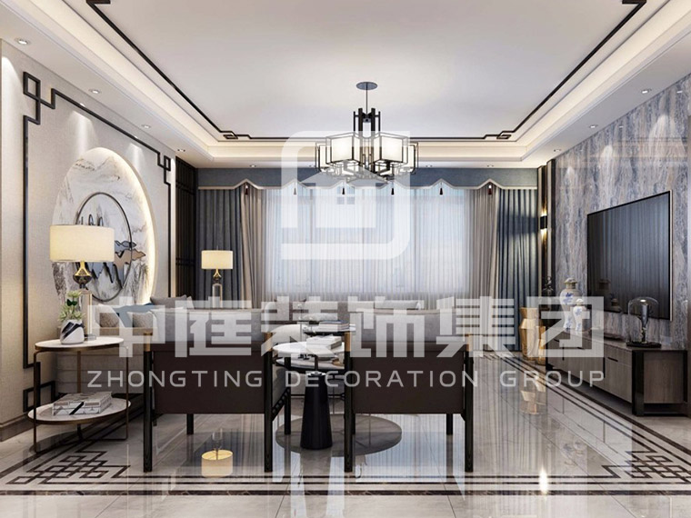 萬科城91平中式風格案例