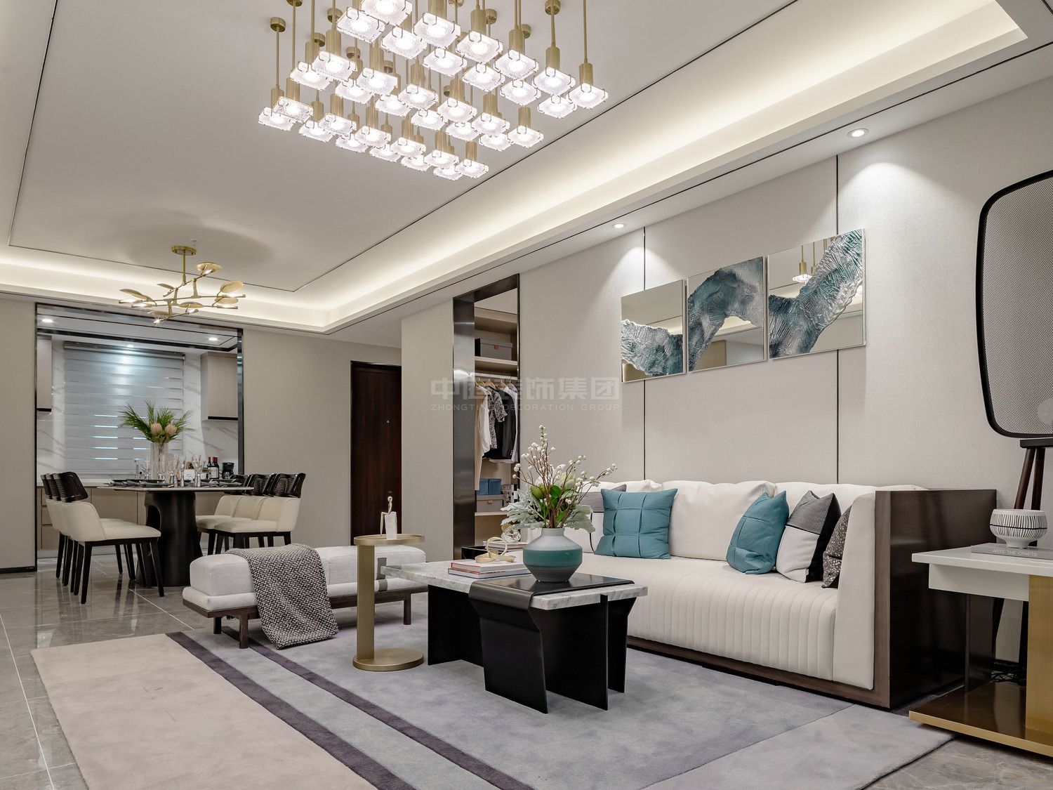 嘉和城130m&sup2;現(xiàn)代風(fēng)格案例